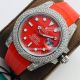 DR Factory Rolex Red Submariner Replica Diamond Watch Red Rubber Strap (3)_th.jpg